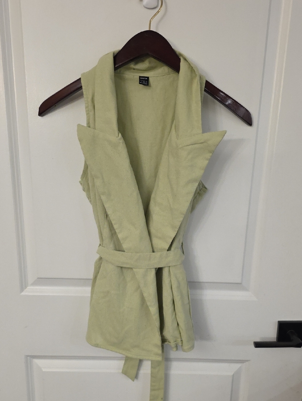 Shein Green Vest With Belt